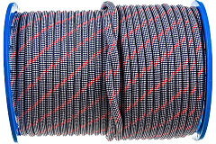 Верёвка Fortis 40-ка прядная высокопрочная 10 мм серо-красная